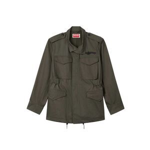 Kenzo Men `Kenzo Paris Emblem` Cotton Herringbone Military Jacket
